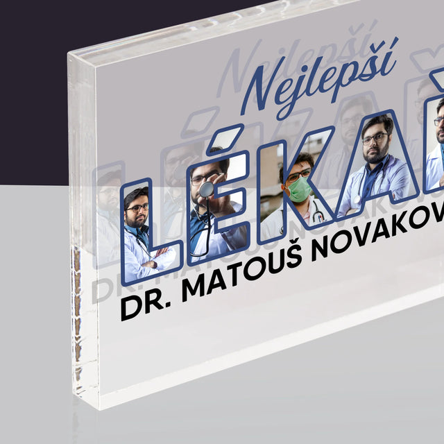 Slovo Z Fotek: Nejlepší Lékař - Akrylový Blok