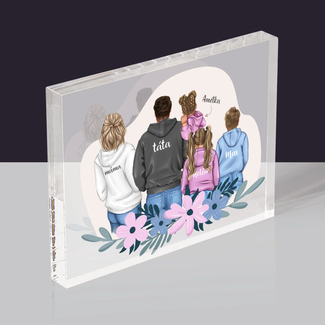 Designér Postav: Rodina S Dětmi - Akrylový Blok