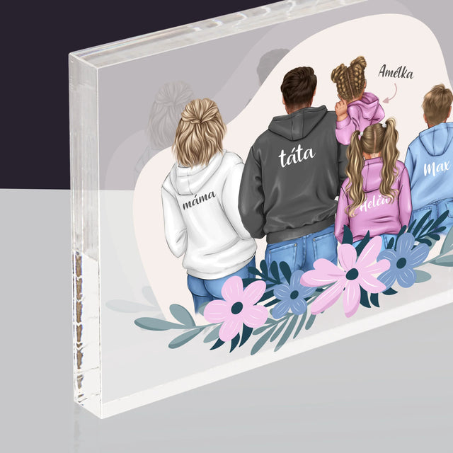 Designér Postav: Rodina S Dětmi - Akrylový Blok