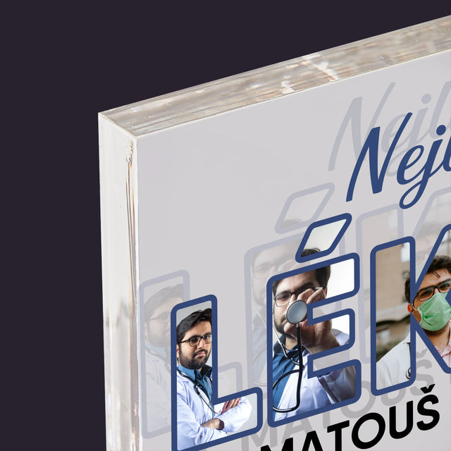 Slovo Z Fotek: Nejlepší Lékař - Akrylový Blok
