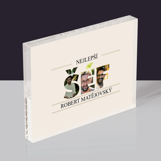 Slovo Z Fotek: Nejlepší Šéf 2 - Akrylový Blok