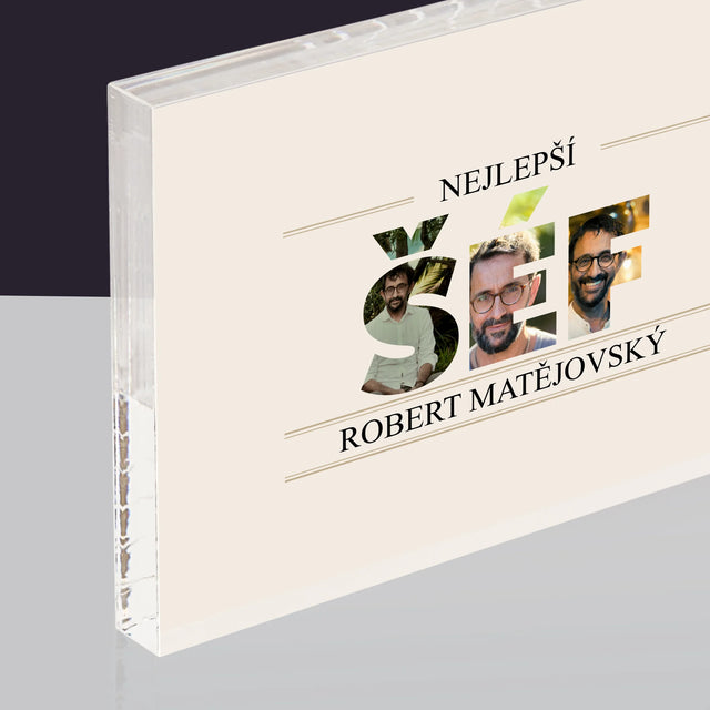 Slovo Z Fotek: Nejlepší Šéf 2 - Akrylový Blok