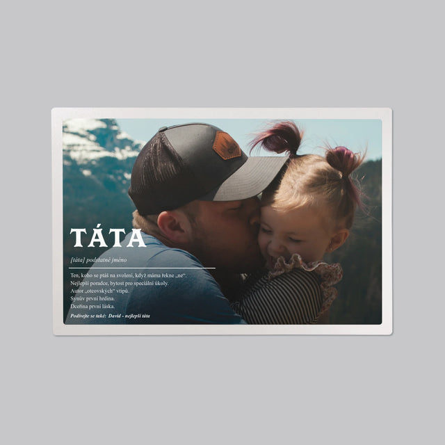 Fotka A Textem: Táta Definice - Podložka Na Psací Stůl