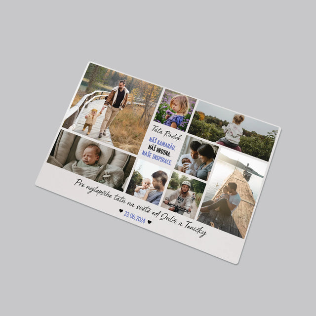 Fotokoláž: Táta Kamarád - Podložka Na Psací Stůl