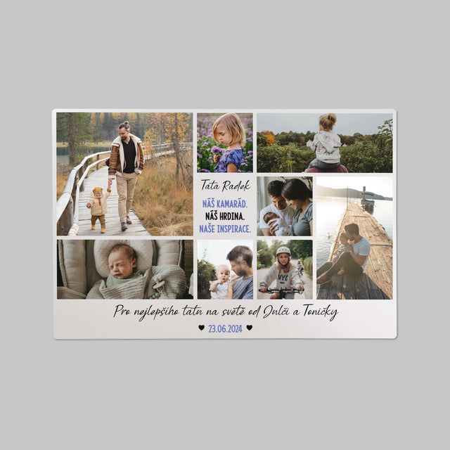 Fotokoláž: Táta Kamarád - Podložka Na Psací Stůl