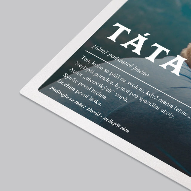 Fotka A Textem: Táta Definice - Podložka Na Psací Stůl