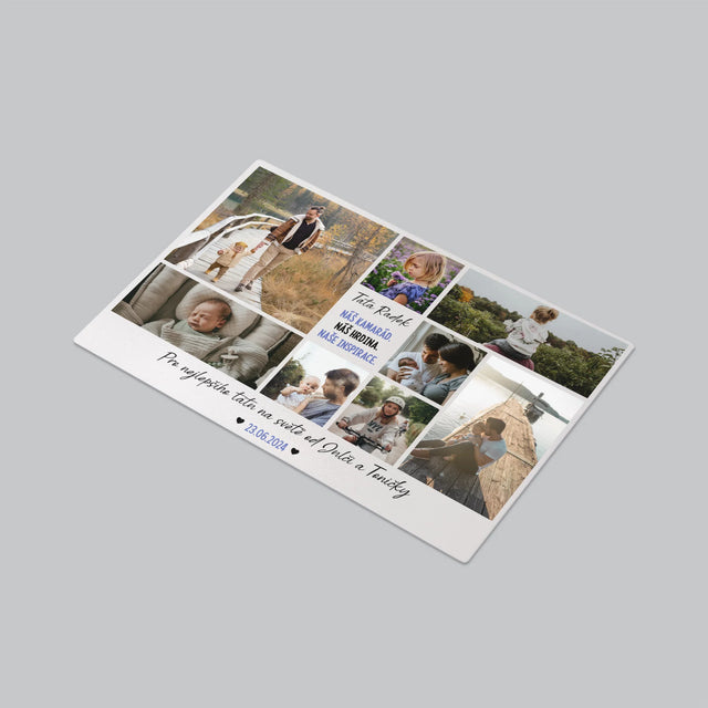 Fotokoláž: Táta Kamarád - Podložka Na Psací Stůl