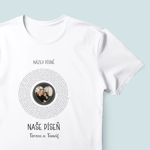 Fotka A Textem: Naše Píseň - Pánské Tričko