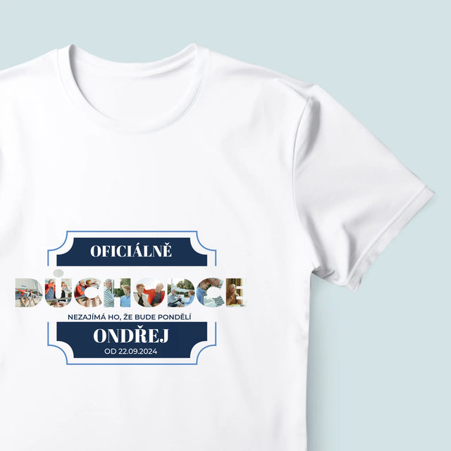 Slovo Z Fotek: Oficiálně Důchodce - Pánské Tričko