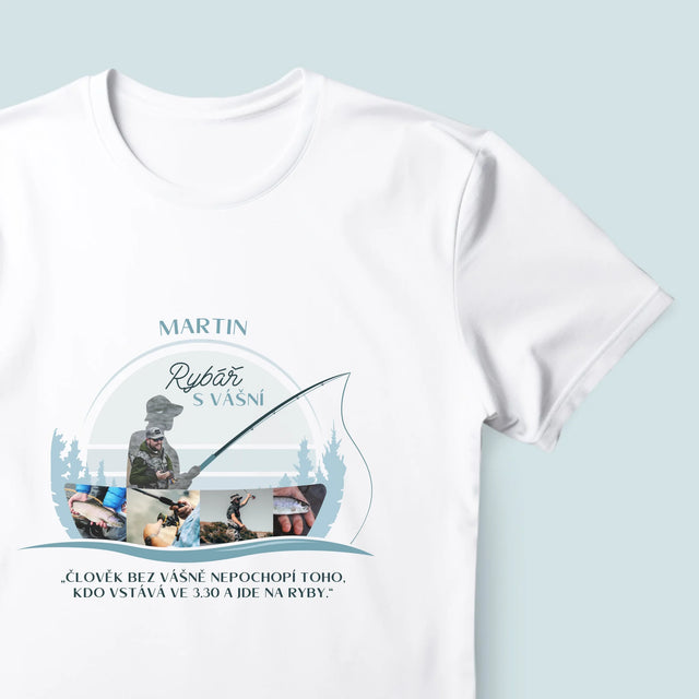 Tvar Z Fotek: Rybář S Vášní - Pánské Tričko