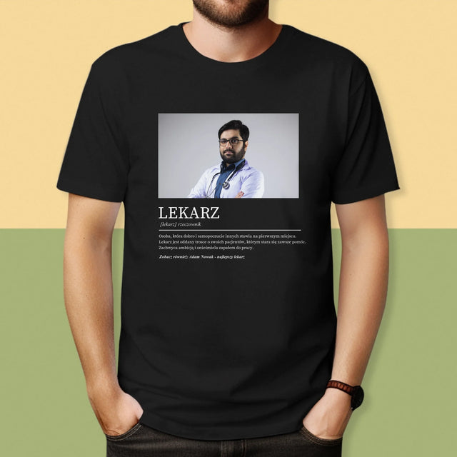 Fotka A Textem: Lékař Definice - Pánské Tričko
