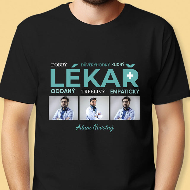 Fotokoláž: Lékař Vlastnosti - Pánské Tričko