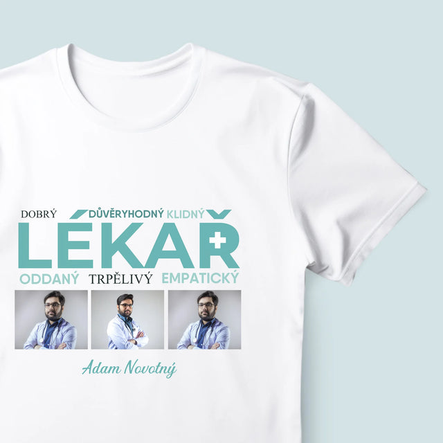 Fotokoláž: Lékař Vlastnosti - Pánské Tričko