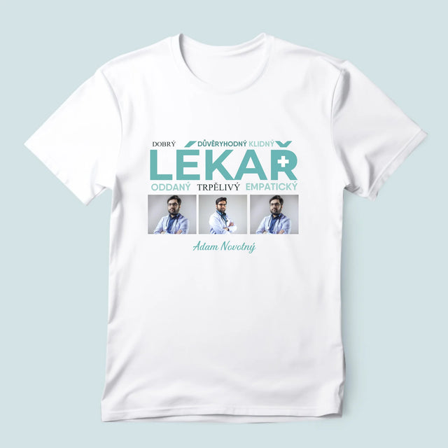 Fotokoláž: Lékař Vlastnosti - Pánské Tričko