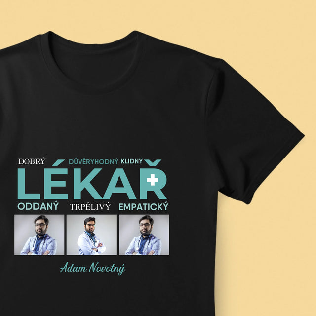 Fotokoláž: Lékař Vlastnosti - Pánské Tričko