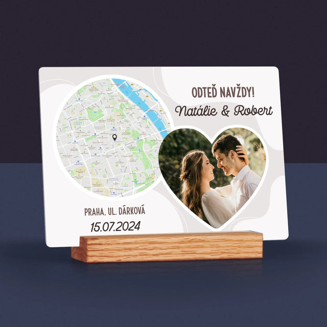 Mapa Města: Odteď Navždy - Tisk Na Akrylovém Skle