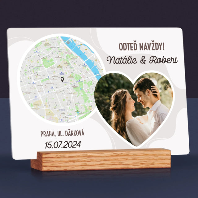 Mapa Města: Odteď Navždy - Tisk Na Akrylovém Skle