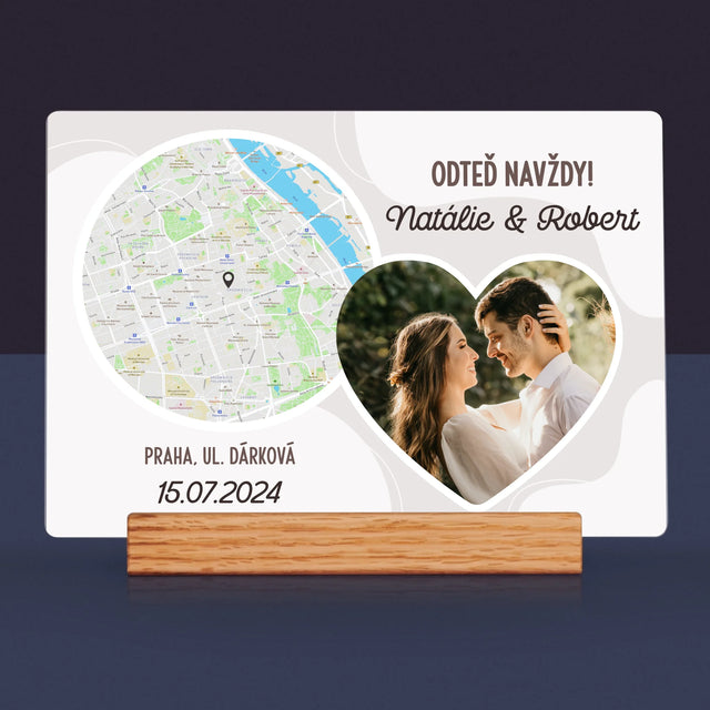 Mapa Města: Odteď Navždy - Tisk Na Akrylovém Skle