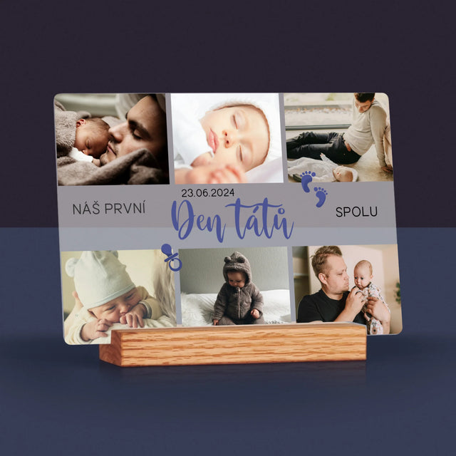 Fotokoláž: První Den Tátů - Tisk Na Akrylovém Skle
