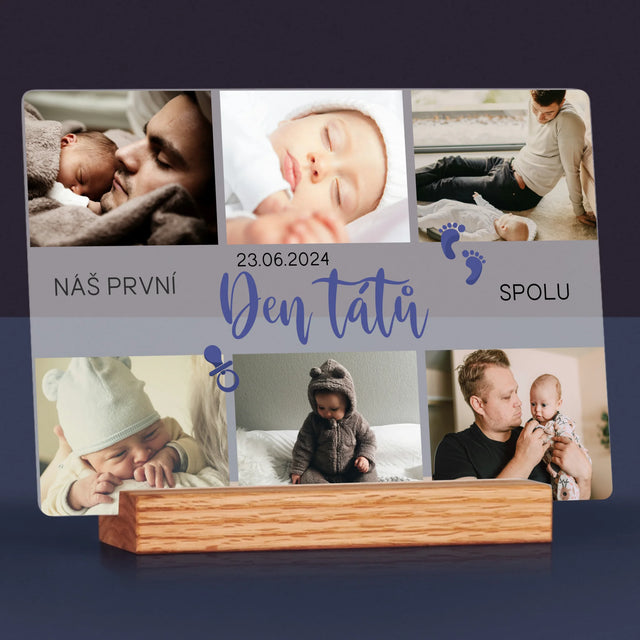 Fotokoláž: První Den Tátů - Tisk Na Akrylovém Skle