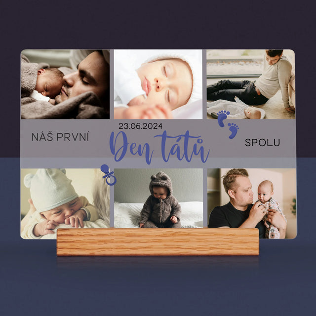 Fotokoláž: První Den Tátů - Tisk Na Akrylovém Skle