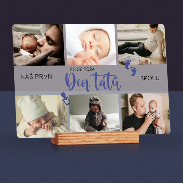 Fotokoláž: První Den Tátů - Tisk Na Akrylovém Skle