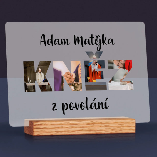 Slovo Z Fotek: Kněz Z Povolání - Tisk Na Akrylovém Skle