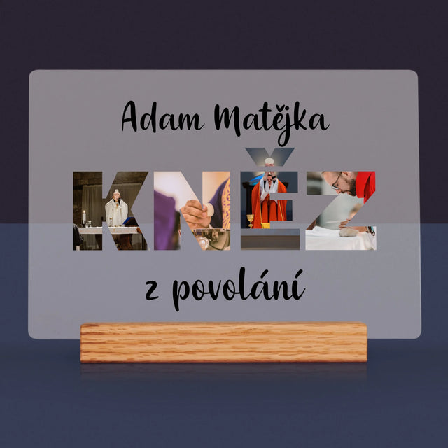 Slovo Z Fotek: Kněz Z Povolání - Tisk Na Akrylovém Skle