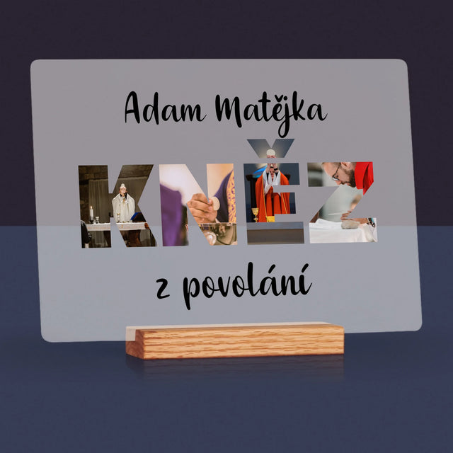 Slovo Z Fotek: Kněz Z Povolání - Tisk Na Akrylovém Skle