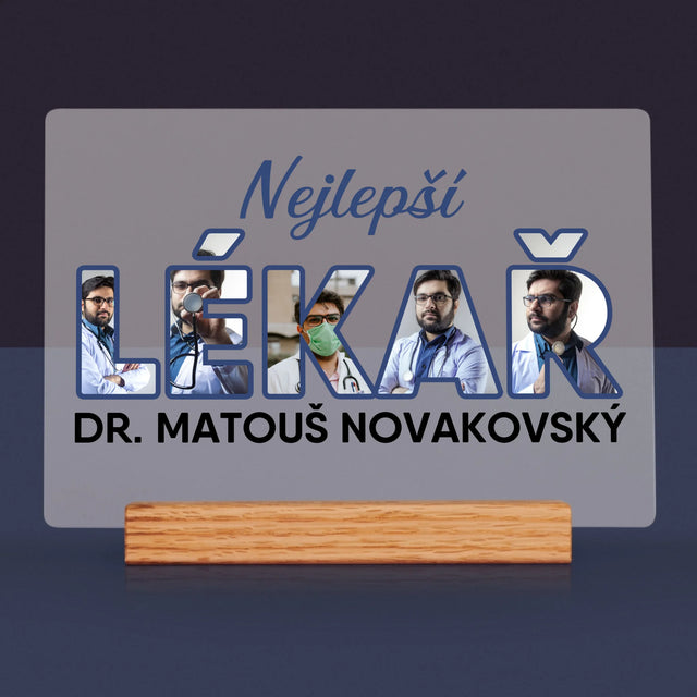 Slovo Z Fotek: Nejlepší Lékař - Tisk Na Akrylovém Skle