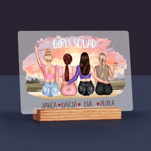 Designér Postav: Girls Squad - Tisk Na Akrylovém Skle