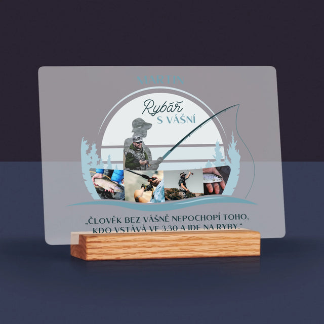 Tvar Z Fotek: Rybář S Vášní - Tisk Na Akrylovém Skle