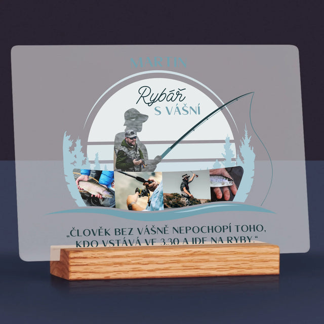 Tvar Z Fotek: Rybář S Vášní - Tisk Na Akrylovém Skle