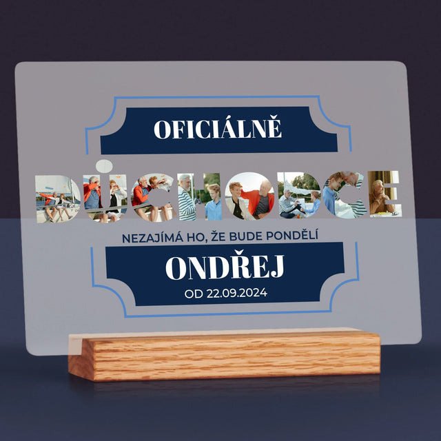 Slovo Z Fotek: Oficiálně Důchodce - Tisk Na Akrylovém Skle