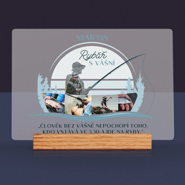 Tvar Z Fotek: Rybář S Vášní - Tisk Na Akrylovém Skle