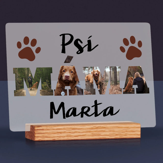Slovo Z Fotek: Psí Máma Ve Fotkách - Tisk Na Akrylovém Skle