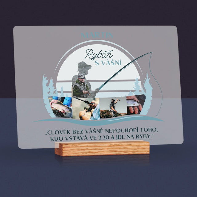 Tvar Z Fotek: Rybář S Vášní - Tisk Na Akrylovém Skle