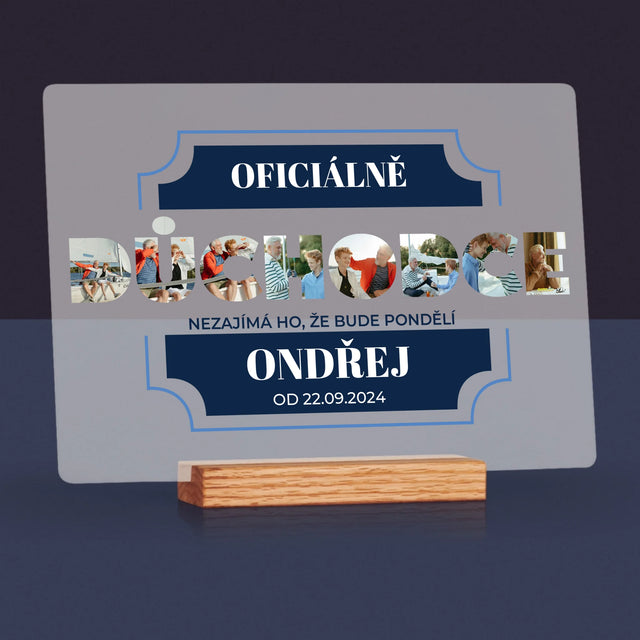 Slovo Z Fotek: Oficiálně Důchodce - Tisk Na Akrylovém Skle