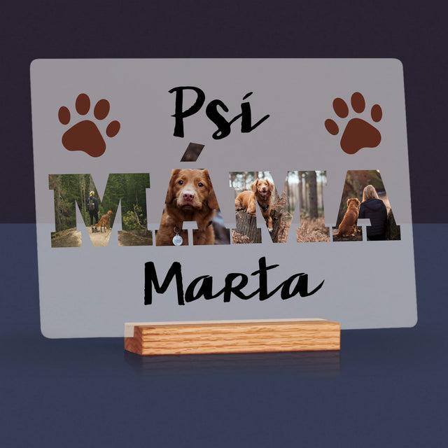 Slovo Z Fotek: Psí Máma Ve Fotkách - Tisk Na Akrylovém Skle