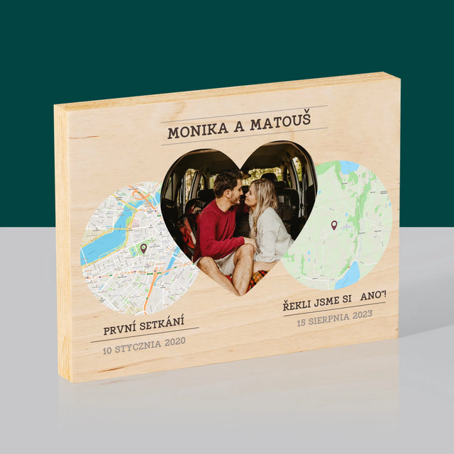 Mapa Města: Naše Místa - Tisk Na Dřevo