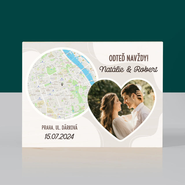 Mapa Města: Odteď Navždy - Tisk Na Dřevo