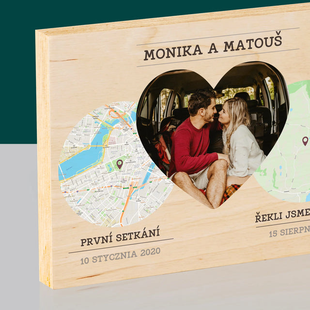 Mapa Města: Naše Místa - Tisk Na Dřevo