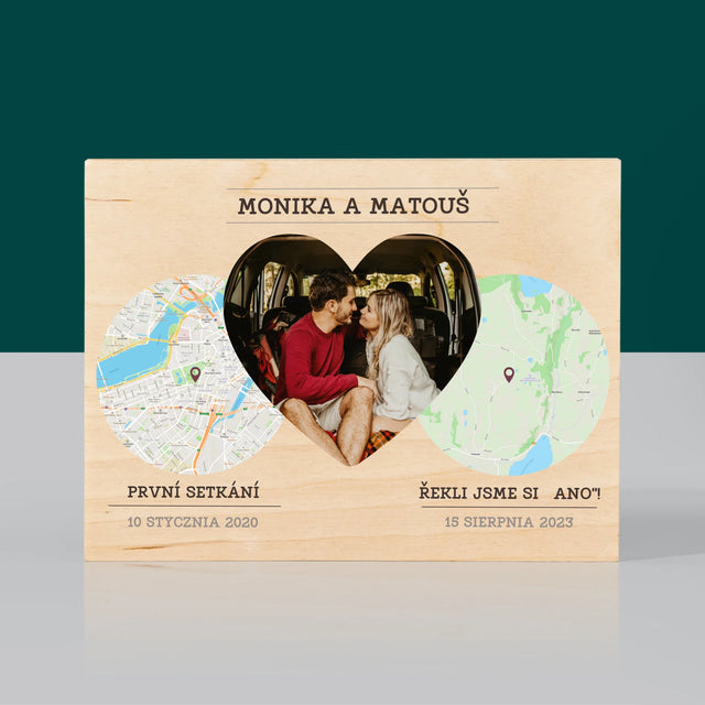 Mapa Města: Naše Místa - Tisk Na Dřevo