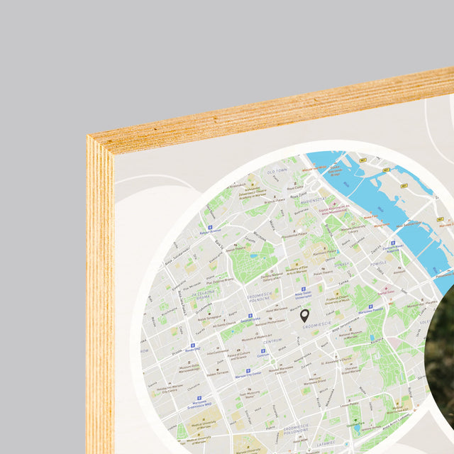 Mapa Města: Odteď Navždy - Tisk Na Dřevo