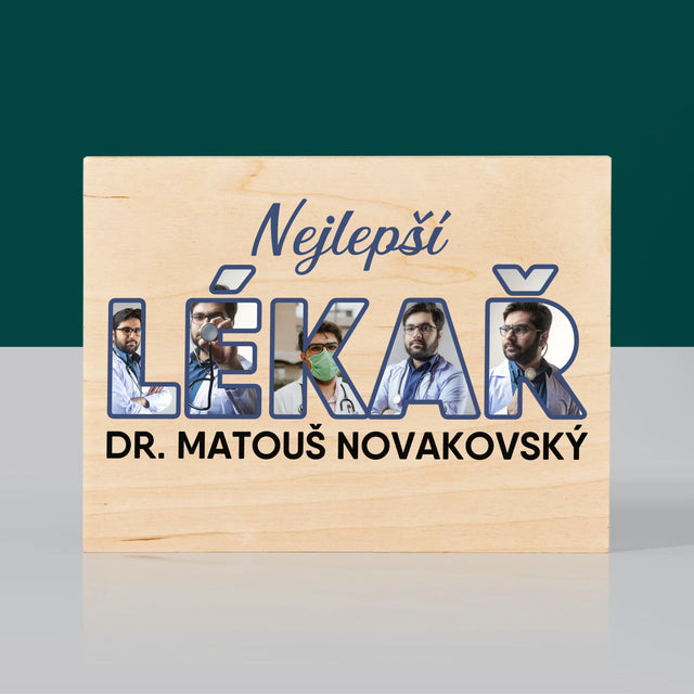 Slovo Z Fotek: Nejlepší Lékař - Tisk Na Dřevo