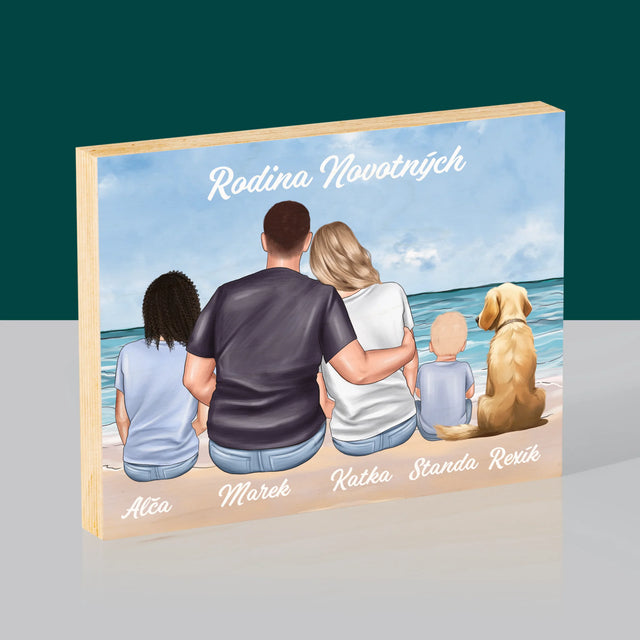 Designér Postav: Rodinný Portrét - Tisk Na Dřevo