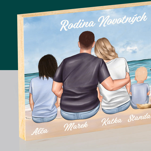 Designér Postav: Rodinný Portrét - Tisk Na Dřevo