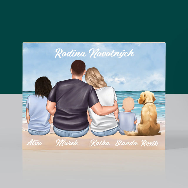 Designér Postav: Rodinný Portrét - Tisk Na Dřevo