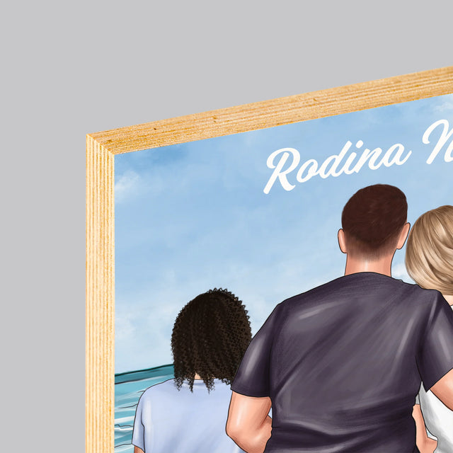 Designér Postav: Rodinný Portrét - Tisk Na Dřevo
