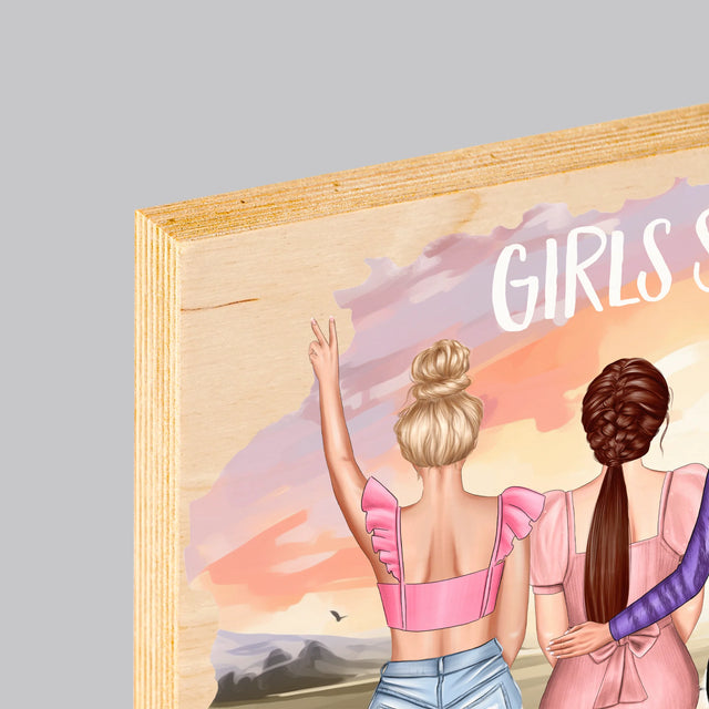 Designér Postav: Girls Squad - Tisk Na Dřevo